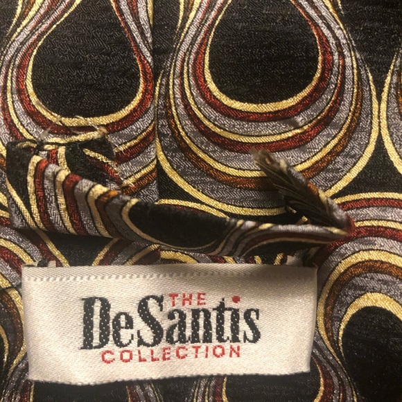 De Santis silk tie unique design 4” made in Italy - Picture 8 of 8